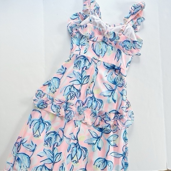 Lilly Pulitzer Riland Sweet Pea Pink Chasing The Sun Maxi Dress - Picture 5 of 10